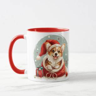 Christmas Pembroke Welsh Corgi Puppy Mug