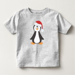 Christmas Penguin, Baby Penguin, Santa Hat Toddler T-Shirt