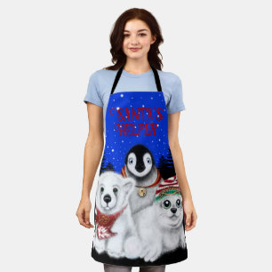 Christmas penguin baby polar bear seal pup  apron