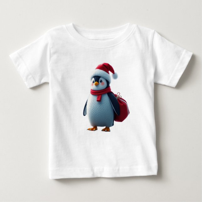 Christmas penguin baby T-Shirt (Front)