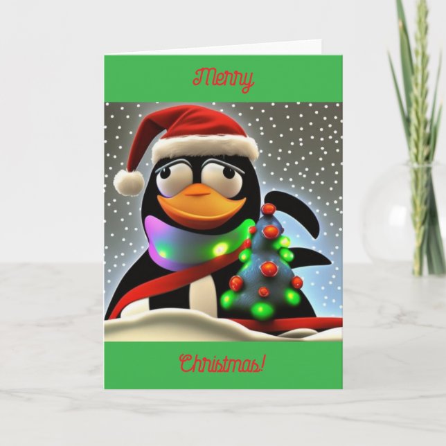 Christmas Penguin Card (Front)