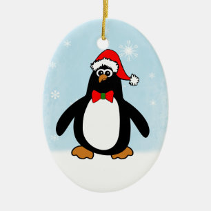 Christmas Penguin Ceramic Tree Decoration