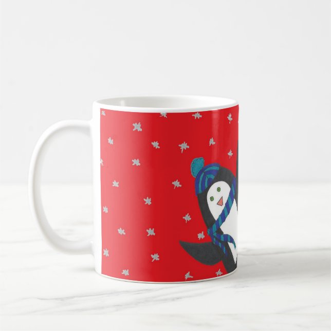 Christmas Penguin Coffee Mug (Left)