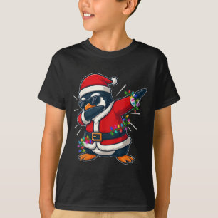 Christmas Penguin Dabbing Lights Santa Xmas For Me T-Shirt