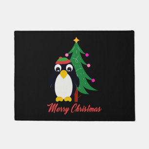 Christmas Penguin Doormat