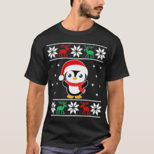 Christmas Penguin Funny Classic Ugly Girls Boys T-Shirt