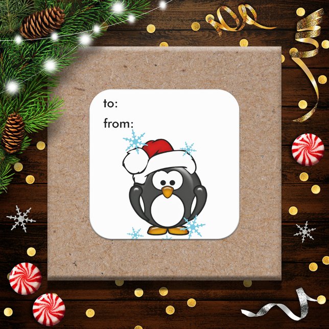 Christmas Penguin Gift Tag Sticker (Creator Uploaded)