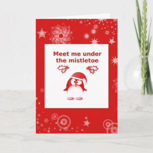 Christmas Penguin Greeting Card
