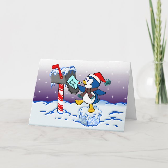 Christmas Penguin Holiday Card (Front)