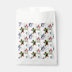 Christmas penguin ice skating favour bag