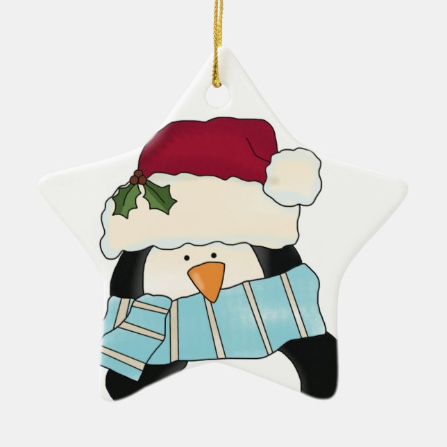 Christmas Penguin Keepsake Ornament (Front)