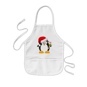 Christmas Penguin Kids Apron