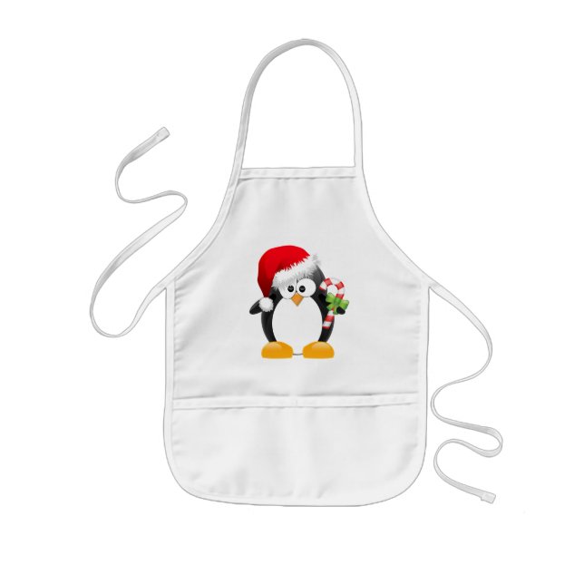 Christmas Penguin Kids Apron (Front)
