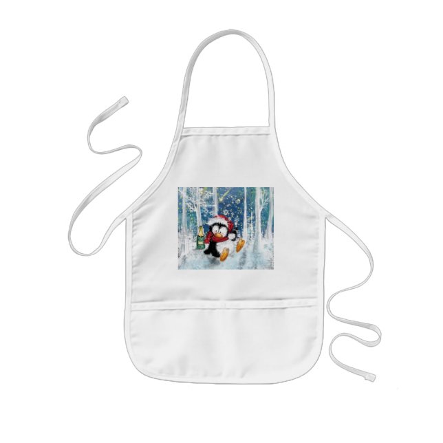 Christmas Penguin Kids' Apron (Front)