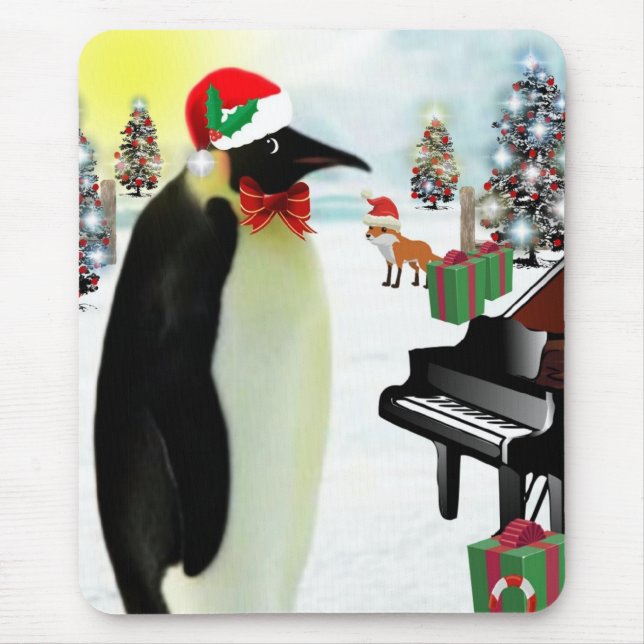 Christmas Penguin Mousepad (Front)