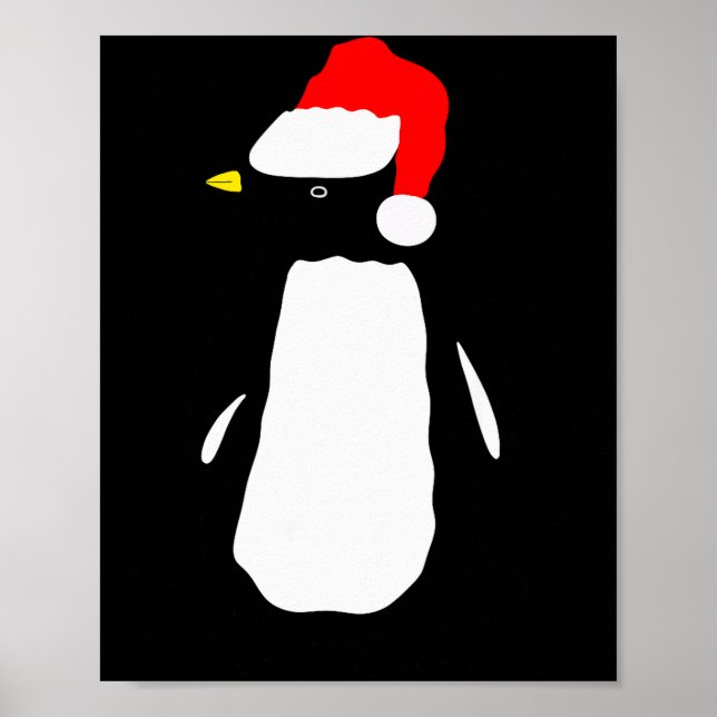 Christmas Penguin Pajamas Shirt  Poster (Front)