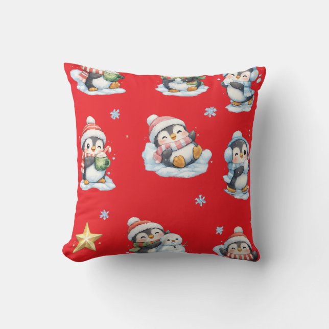 Christmas Penguin Pillow (Front)