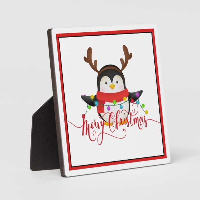 Christmas penguin   plaque (Front)