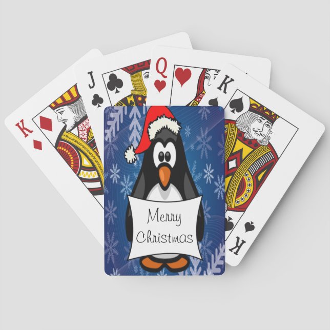 Christmas Penguin Playing Cards (Back)