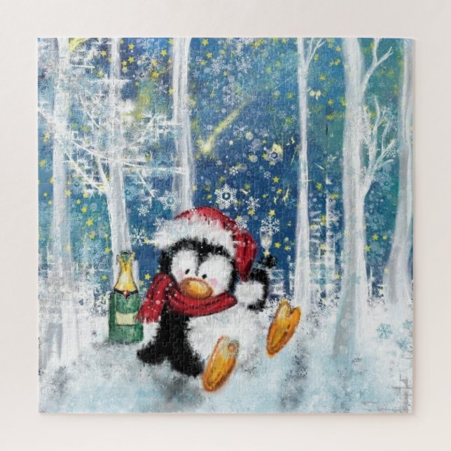 Christmas Penguin Puzzle (Vertical)