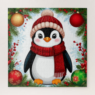 Christmas Penguin Puzzle For Kids And Family Fun