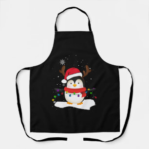Christmas Penguin Reindeer Christmas tree Apron