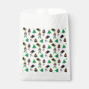 Christmas penguin skiing favour bag