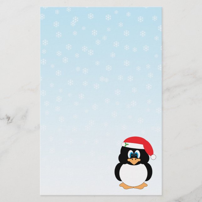 Christmas Penguin Stationery (Front)