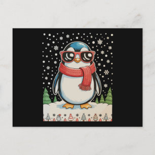Christmas Penguin Sunglasses Ugly Xmas Holiday Postcard