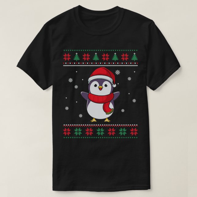 Christmas Penguin ugly christmas sweater (Design Front)