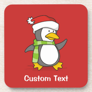 Christmas penguin walking on snow coaster