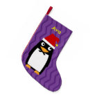 Christmas Penguin with Santa Hat