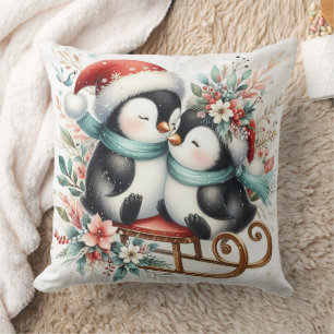 Christmas Penguins 1 Cushion