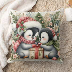 Christmas Penguins 5 Cushion