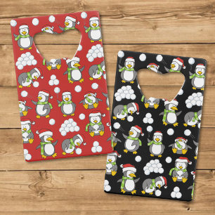 Christmas penguins background