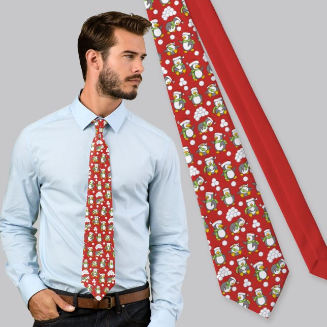Christmas penguins background tie (Creator Uploaded)