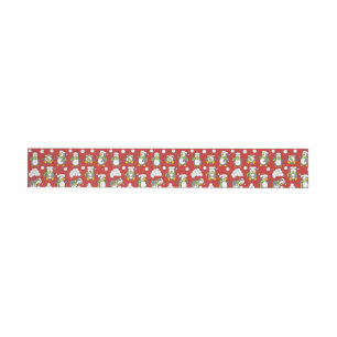 Christmas penguins background wraparound address label
