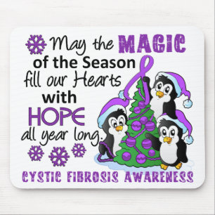 Christmas Penguins Cystic Fibrosis Mouse Pad
