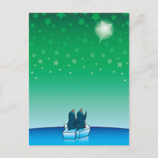 Christmas Penguins Holiday Postcard