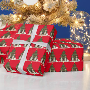 Christmas penguins Holiday wrapping paper