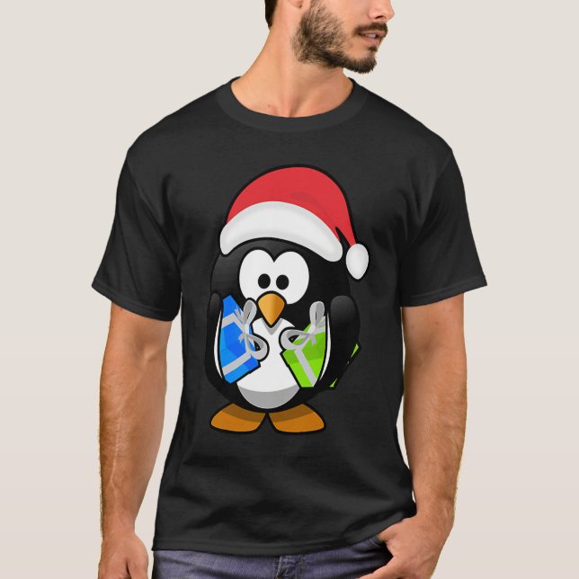 Christmas Penguins Live Lights for the Holiday Squ T-Shirt (Front)