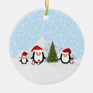 Christmas Penguins Ornament
