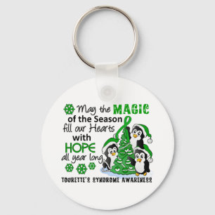 Christmas Penguins Tourette's Syndrome Key Ring