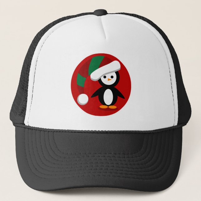 Christmas Penquin Trucker Hat (Front)