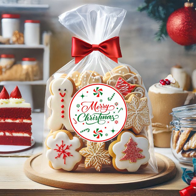 Christmas Peppermint Candy Classic Round Sticker (Creator Uploaded)