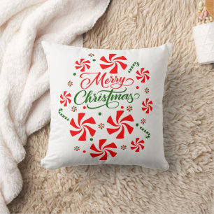 Christmas Peppermint Candy Cushion