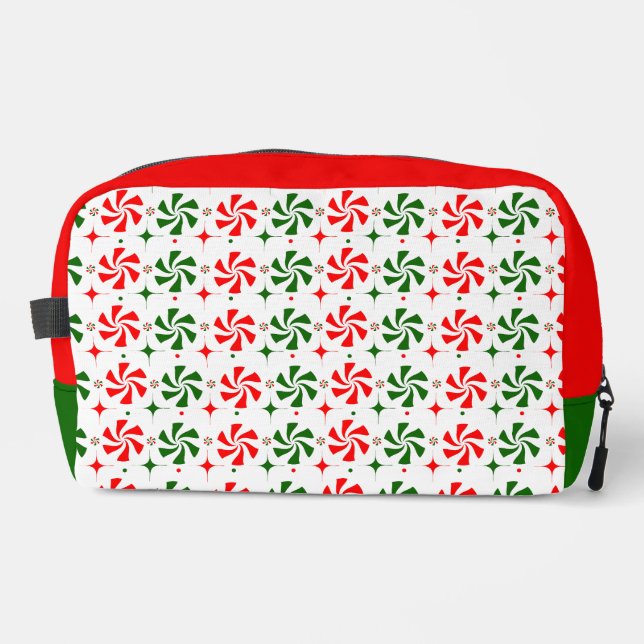Christmas Peppermint Candy Dopp Kit (Front)