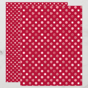 Christmas Peppermint Candy Scrapbook Paper