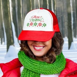 Christmas Peppermint Candy Trucker Hat
