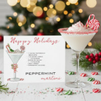 Christmas Peppermint Martini Cocktail Recipe